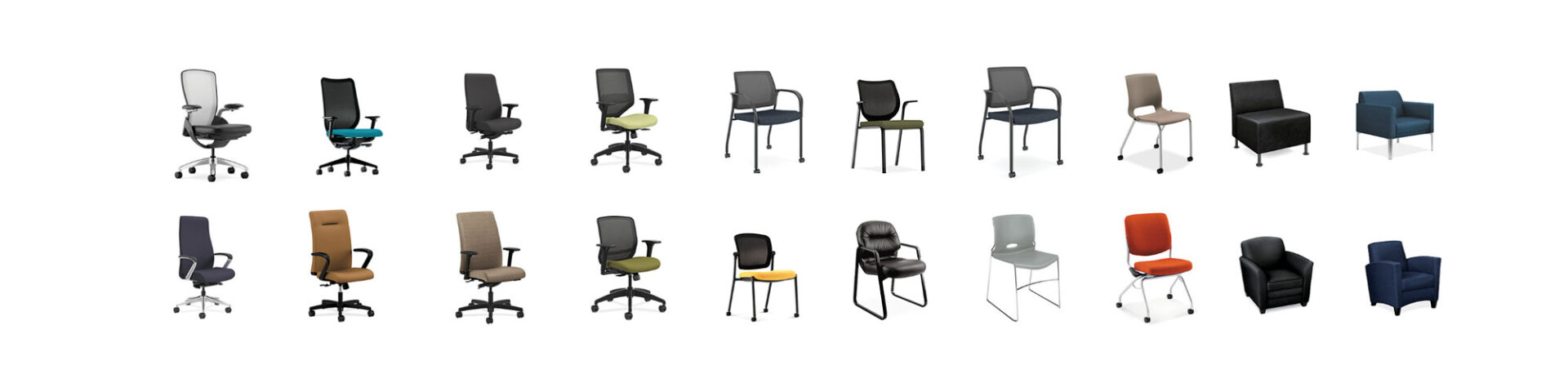 A variety of chairs